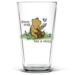 Clear Every Song Has a Story Pint Glass - Color Printed 