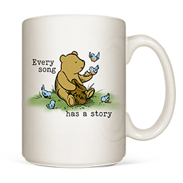 White Every Song Has a Story Coffee Mugs 