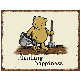 NA Planting Happiness Tin Sign 