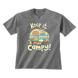 Graphite Heather Keep it Campy T-Shirts 