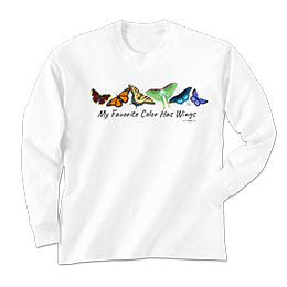 White My Favorite Color - Butterflies Long Sleeve Tees 