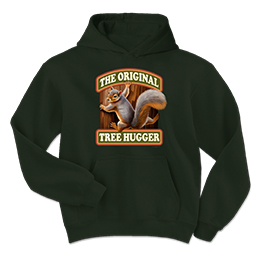 Forest Green Original Tree Hugger Hooded Sweatshirts 