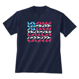 Navy Bird Flag T-Shirts 