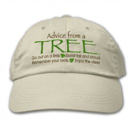 Stone Advice from a Tree Embroidered Hats 
