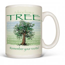 White Advice Tree Coffee Mugs 