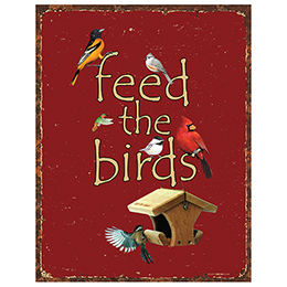 NA Feed the BIrds Tin Sign 