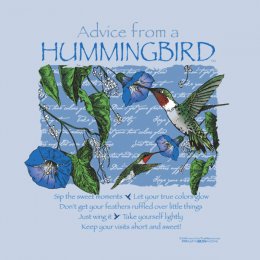 Light Blue Advice From A Hummingbird T-Shirt 