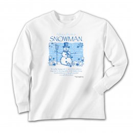 White Advice From A Snowman Long Sleeve Tees 