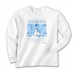 White Advice Snowman Long Sleeve Tees 