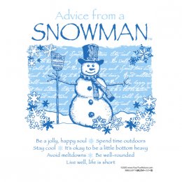 White Advice Snowman T-Shirt 