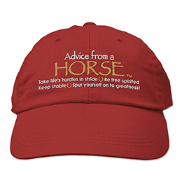 Cardinal Red Advice From A Horse Embroidered Hats 