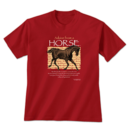 Cardinal Red Advice From A Horse T-Shirts 