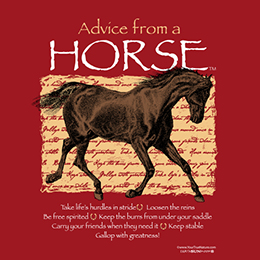 Cardinal Red Advice From A Horse T-Shirt 