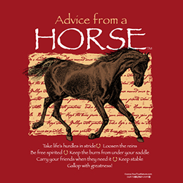 Cardinal Red Advice Horse T-Shirt 