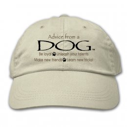 Stone Advice From A Dog Embroidered Hats 