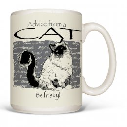 White Advice From A Cat Mugs 