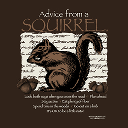 Dark Chocolate Advice From A Squirrel T-Shirt 
