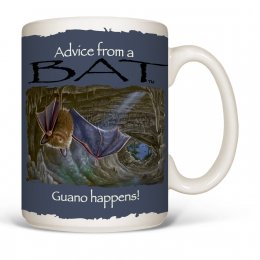 White Advice Bat Coffee Mugs 