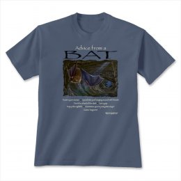 Indigo Blue Advice From A Bat T-Shirts 