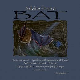Indigo Blue Advice From A Bat T-Shirt 