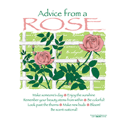 White Advice Rose T-Shirt 