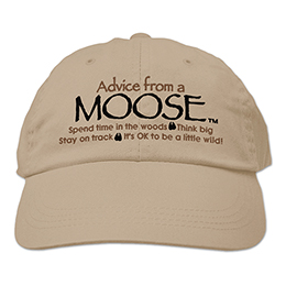 Khaki Advice Moose Embroidered Hats 