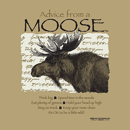 Tan Advice Moose T-Shirt 