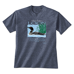 Heather Navy Advice From A Loon T-Shirts 
