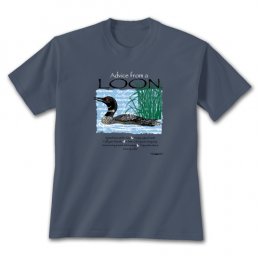 Steel Blue Advice From A Loon T-Shirts 