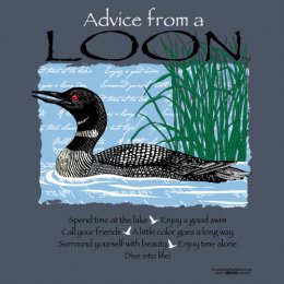 Steel Blue Advice From A Loon T-Shirt 