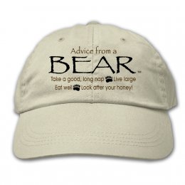 Stone Advice From A Bear Embroidered Hats 