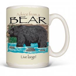 White Advice Bear Coffee Mugs 