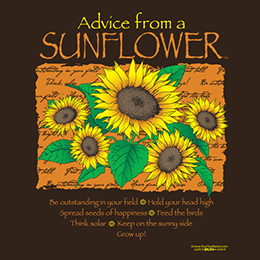 Dark Chocolate Advice Sunflower T-Shirt 