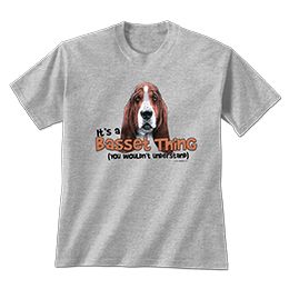 Sports Grey Basset Thing T-Shirts 