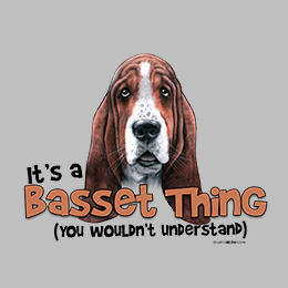 Sports Grey Basset Thing T-Shirt 