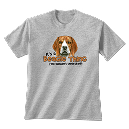 Sports Grey Beagle Thing T-Shirts 