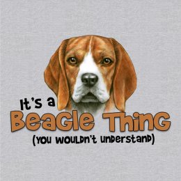 Sports Grey Beagle Thing T-Shirt 