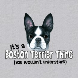 Sports Grey Boston Terrier Thing T-Shirt 