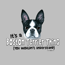 Sports Grey Boston Terrier Thing T-Shirt 