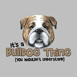 Sports Grey Bulldog Thing T-Shirt 