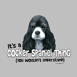 Sports Grey Cocker Spaniel Thing T-Shirt 