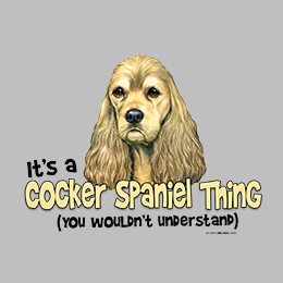 Sports Grey Cocker Spaniel Thing (buff-colored) T-Shirt 