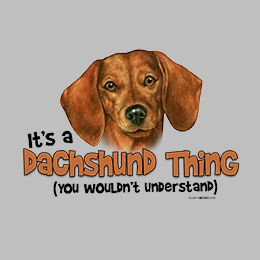 Sports Grey Dachshund Thing T-Shirt 