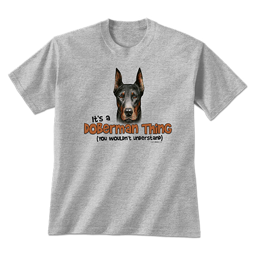 grey doberman