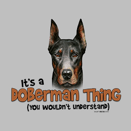 Sports Grey Doberman Thing T-Shirt 