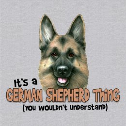 Sports Grey German Shepherd Thing T-Shirt 