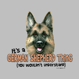 Sports Grey German Shepherd Thing T-Shirt 