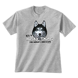 Sports Grey Husky Thing T-Shirts 