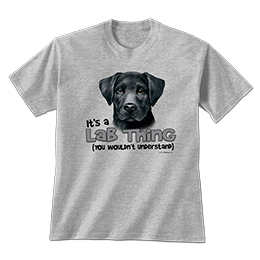 Sports Grey Lab Thing (Black) T-Shirts 