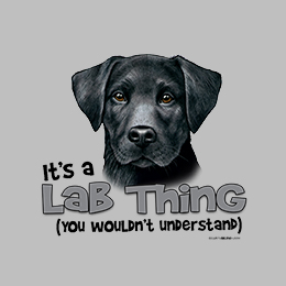 Sports Grey Lab Thing (Black) T-Shirt 